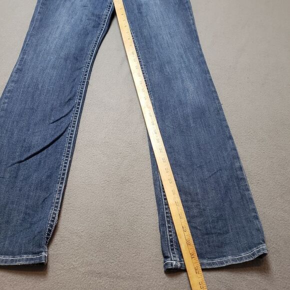 Cartise Denim medium-wash embroidered & beaded jeans. Size 10 - Picture 13 of 15